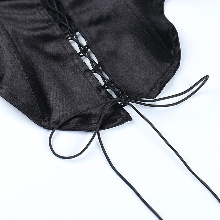 Levoire | Corset Avec Manches À Volants Dans Une Robe Mini Sans Bretelles