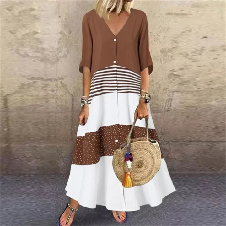Levoire | Longue Robe Imprimée Braun
