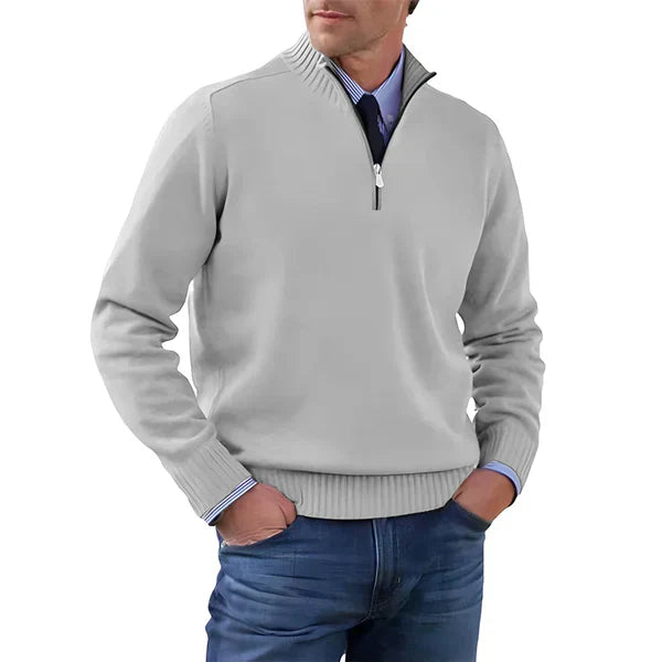 Levoire | Pullover Zip Élégant Helltgray