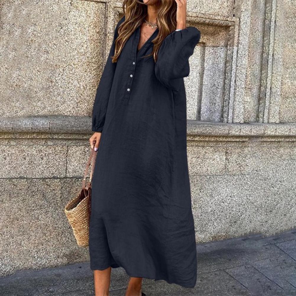 Levoire | Grande Taille Robe Chemise Pour Une Élégance Décontractée Noir