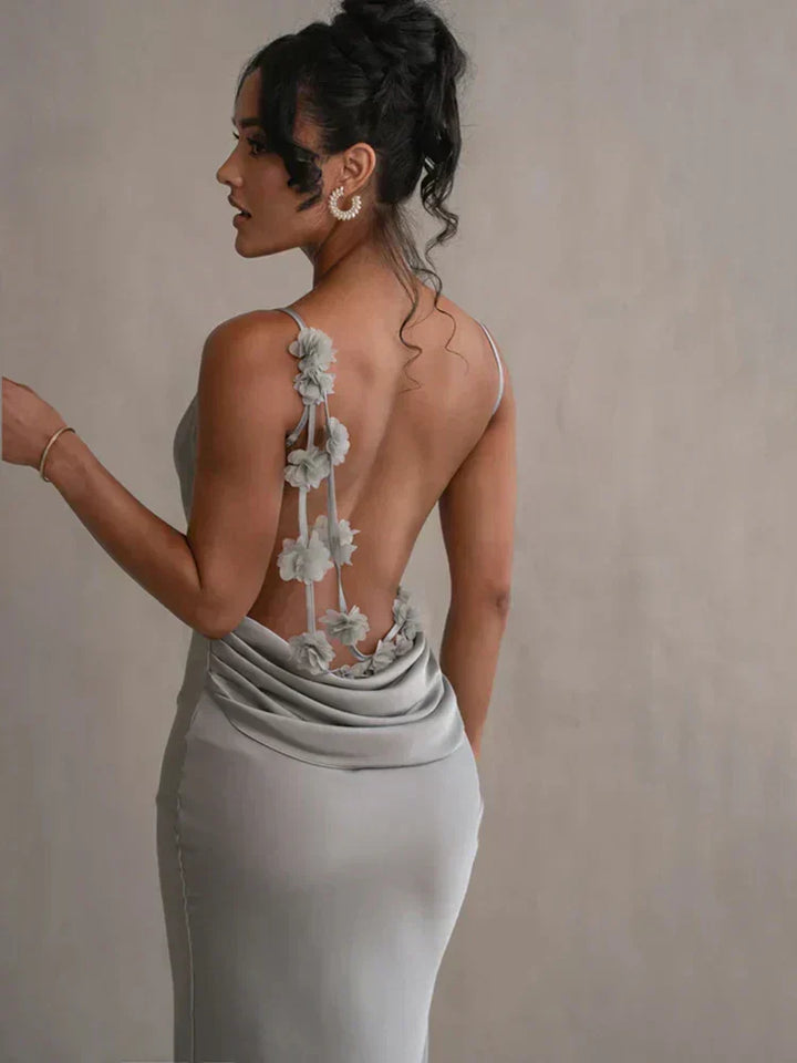 Levoire | Robe Fleurie Longue Sans Dos