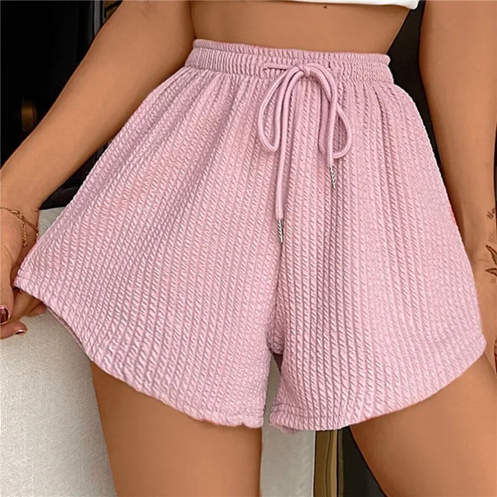 Levoire | Shorts Avec Cordon Et Large Jambe Rosa