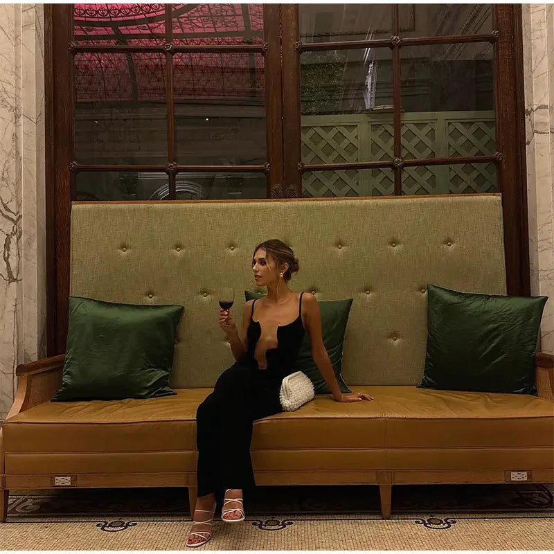 Levoire | Ouvert Robe Maxi À Col V Sans Manches