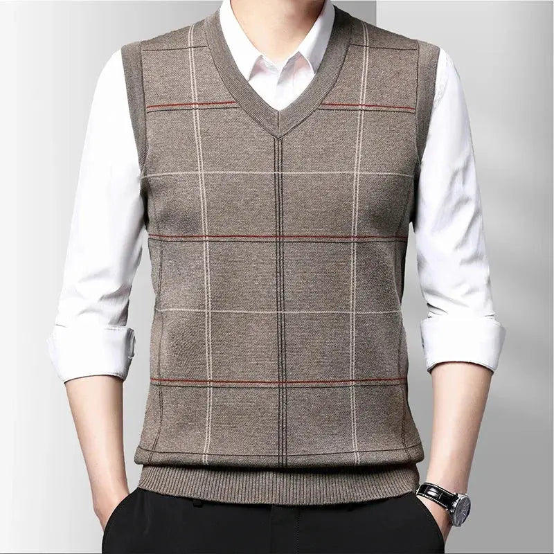 Levoire | Gilet Kinit à motifs Khaki