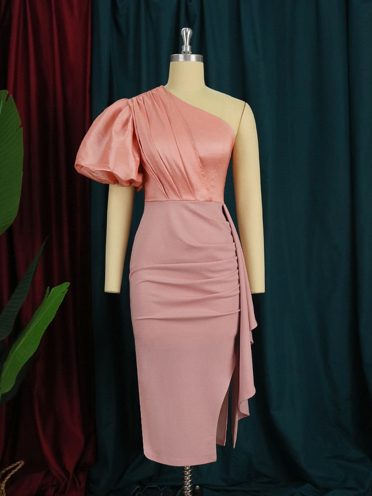 Levoire | En-Épaule Sans Manches Bodycon Midi Robe