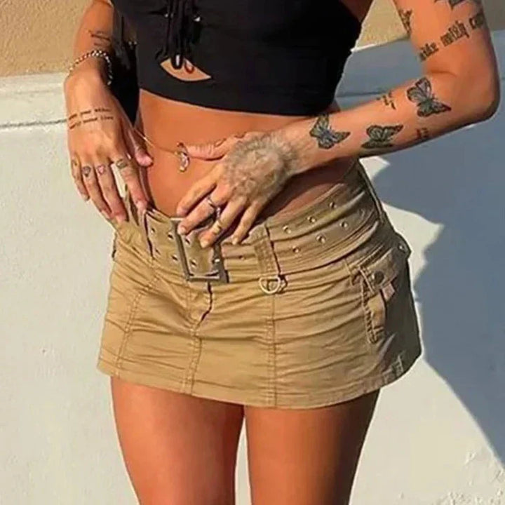 Levoire | Y2K Ceinture Basse Taille Micro Jupe