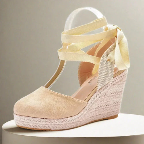 Levoire | Sandales À Talon Compensé Boho Pour Femmes Avec Des Bandes