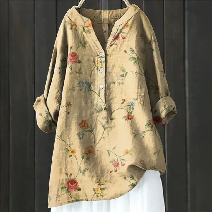 Levoire | Femmes Blouse À Fleurs Jaune