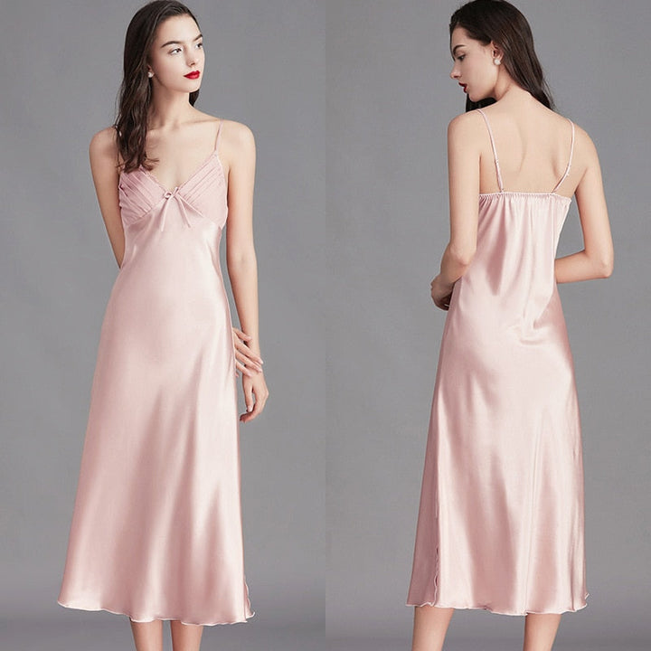 Levoire | Lingerie De Nuit Avec Bretelles Midi Rosarot