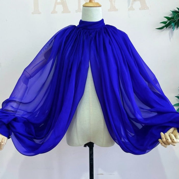 Levoire | Col Montant Avec Boutons Bleu Taille unique