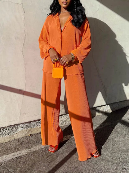 Levoire | Ensemble Décontracté 2 Pièces Pour Femmes Orange
