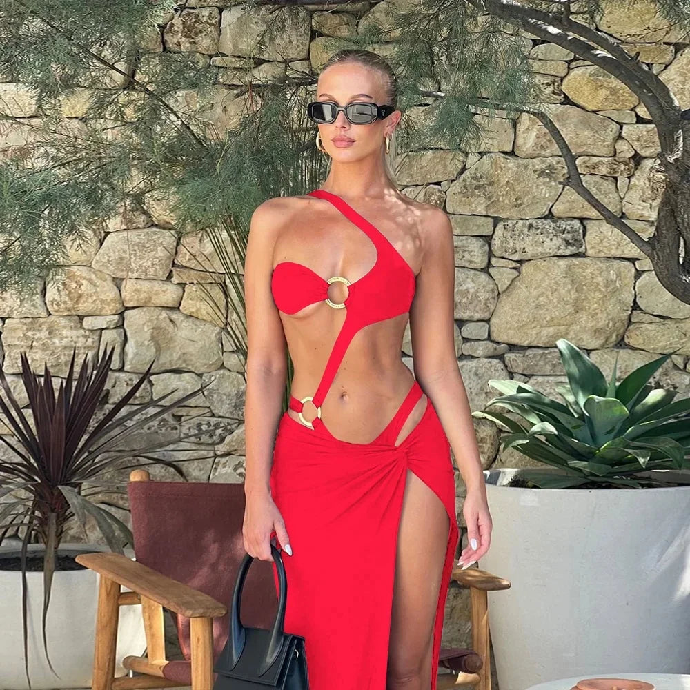 Levoire | Maillot De Bain Une Pièce Et Ensemble Jupe Midi Leo Rot