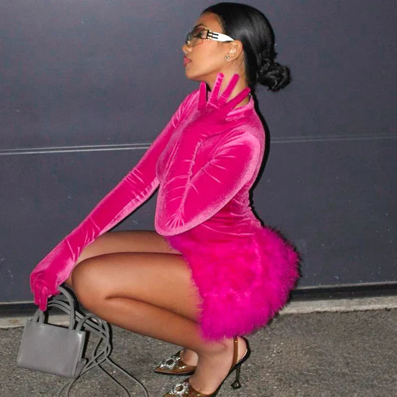 Levoire | Velours Manches Longues Gants Simples