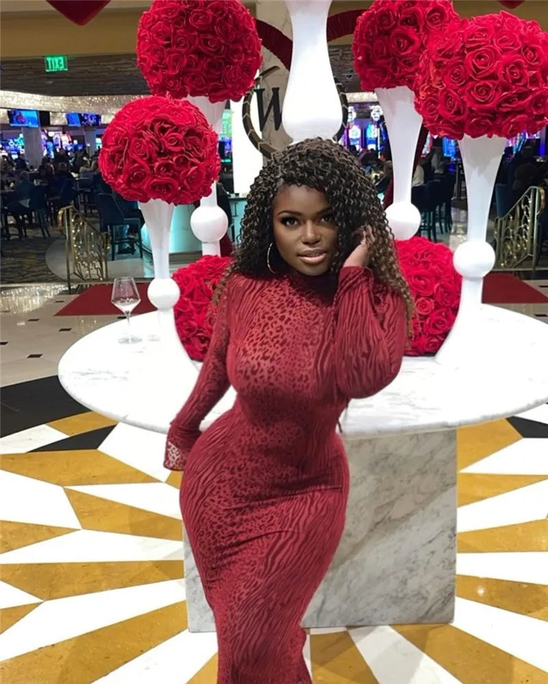 Levoire | Imprimé Léopard-Zèbre-Médium-Avec Capuche-Maxi Robe