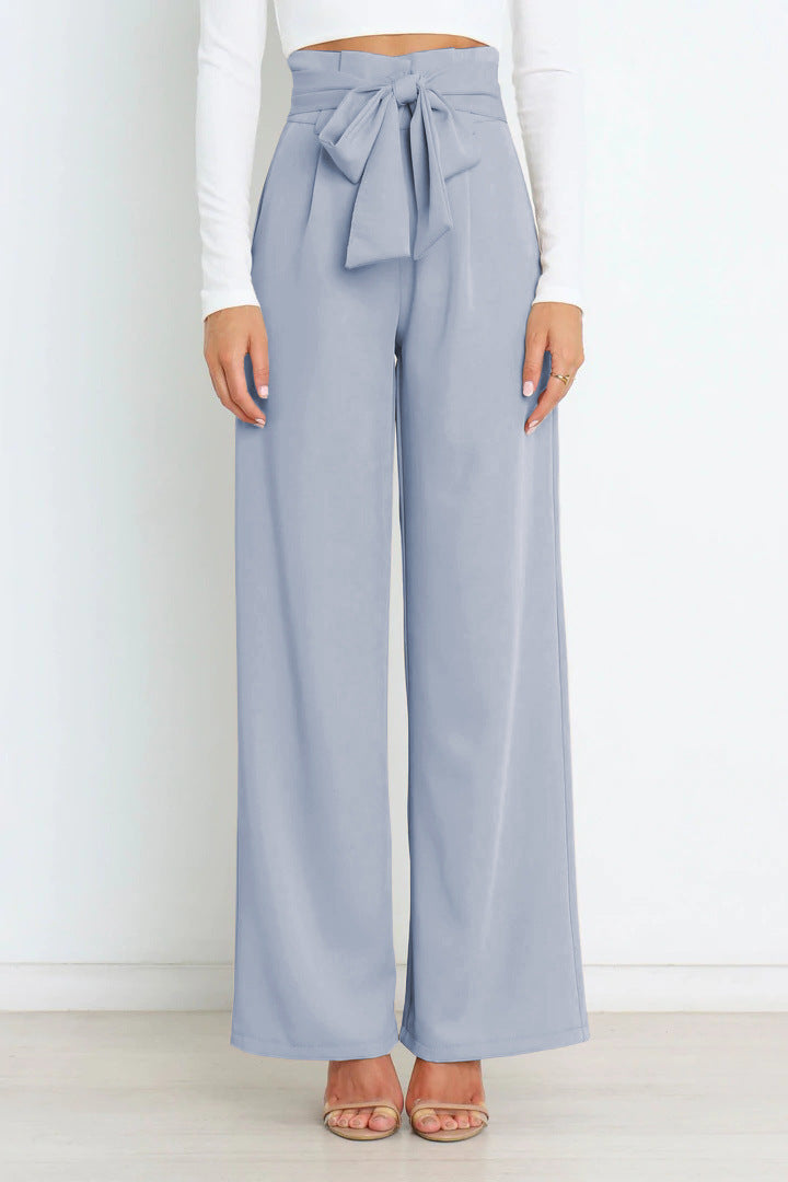 Levoire | Pantalon Élégant À Jambe Large Bleu ciel