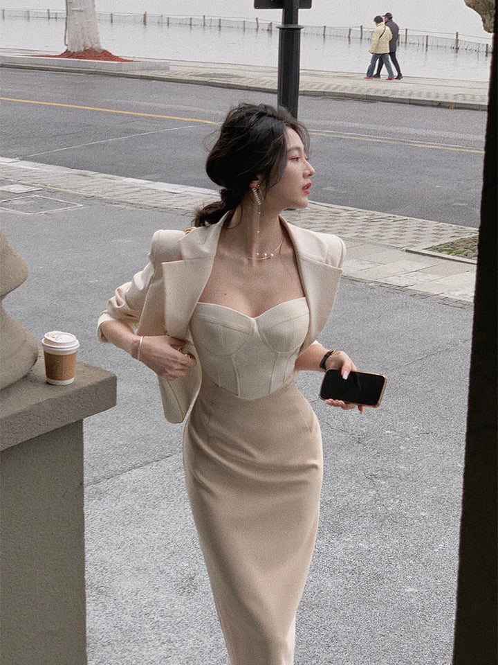 Levoire | Robe Bodycon Élégante Corset Plissé