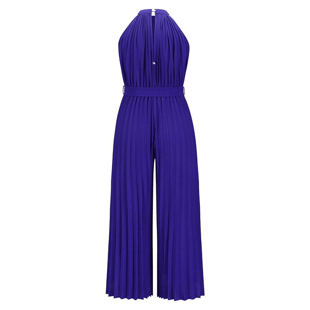 Levoire | Mono Avec Plis Pour Femmes Bleu