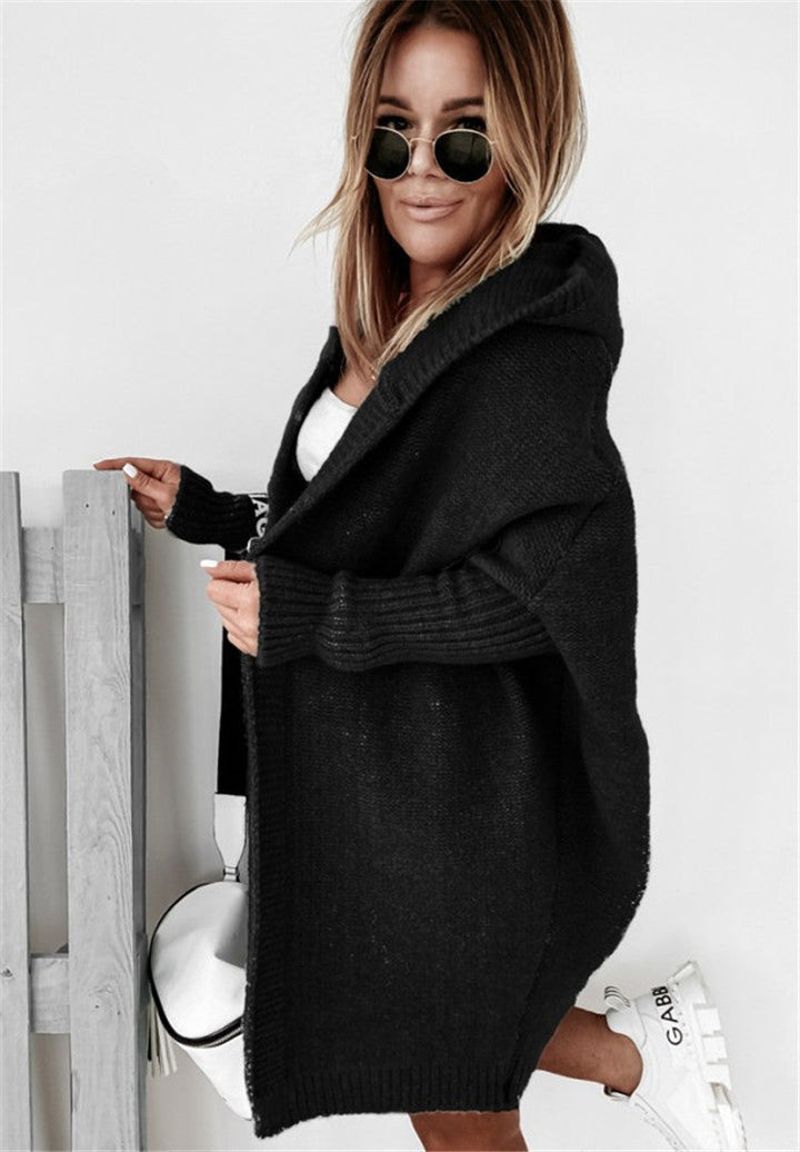 Levoire | Veste à capuche tricotée Noir