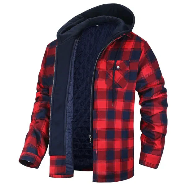Levoire | Veste Chemise À Carreaux Doux Rot Noir