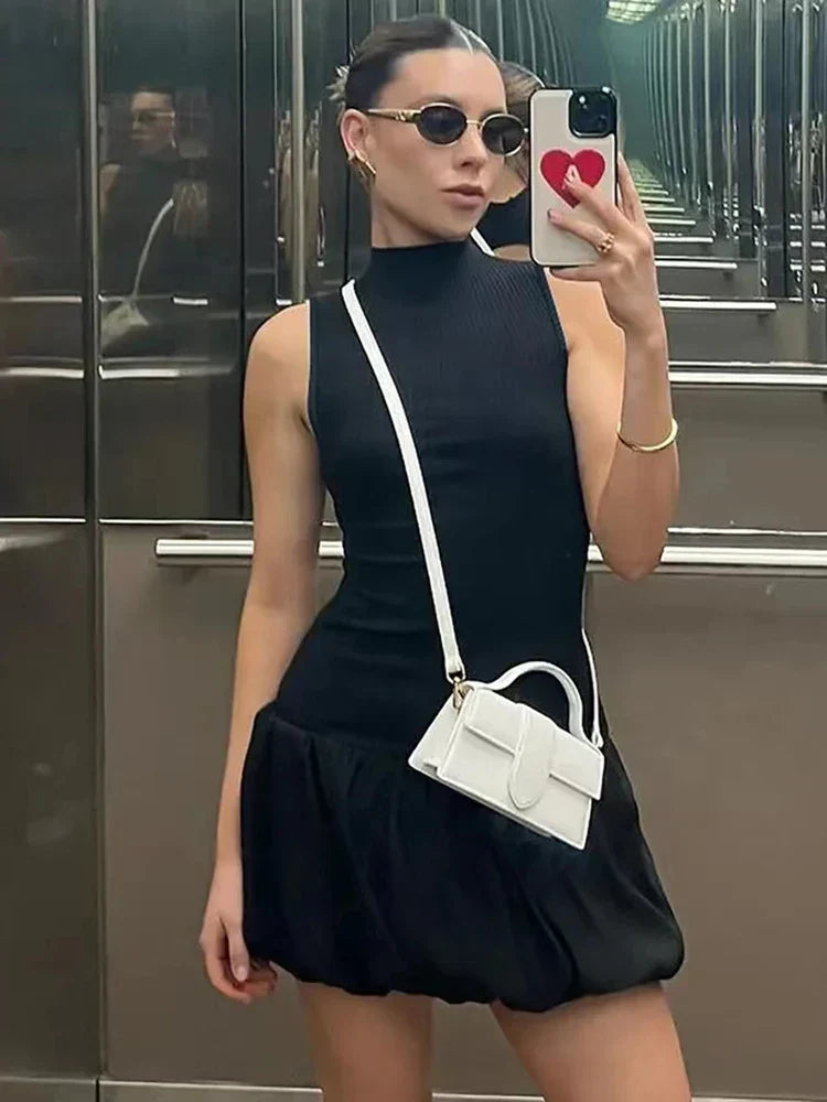 Levoire | Élégant Robe Mini Sexy Dos Nu Tricotée