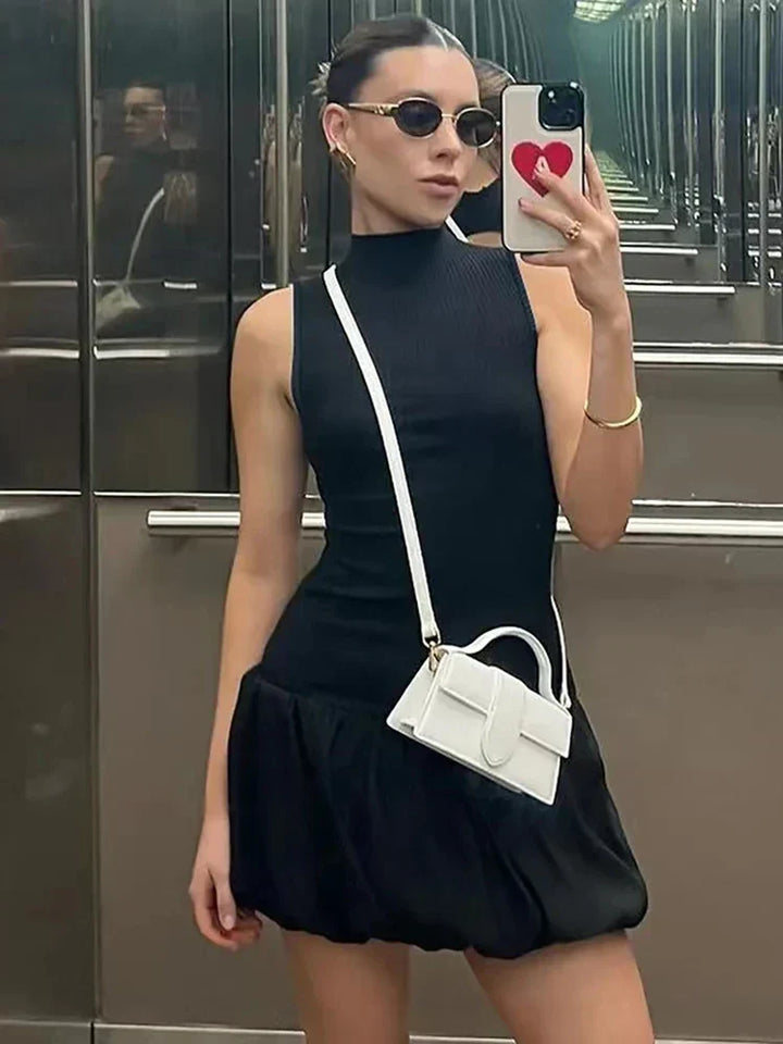 Levoire | Élégant Robe Mini Sexy Dos Nu Tricotée