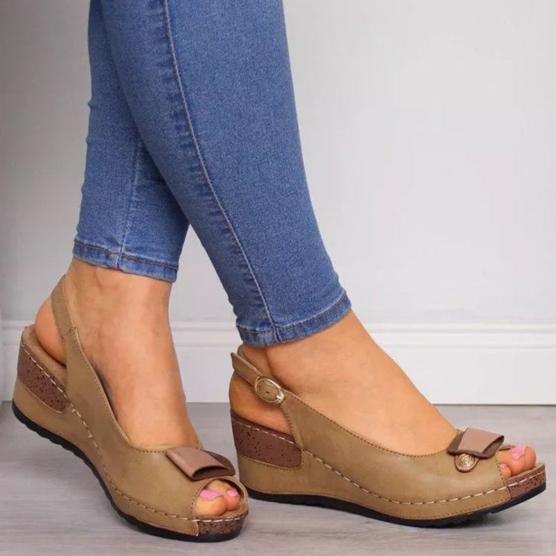 Levoire | Sandales À Talons Orthopédiques Pour Marcher Sans Douleur Braun