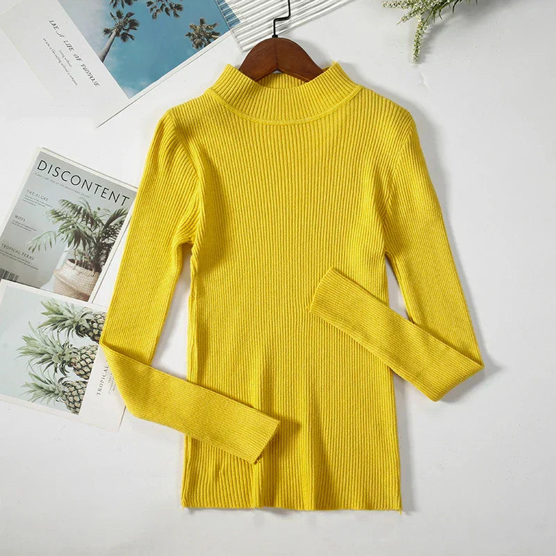 Levoire | Pull Douillet Avec Col Roulé Jaune Taille unique