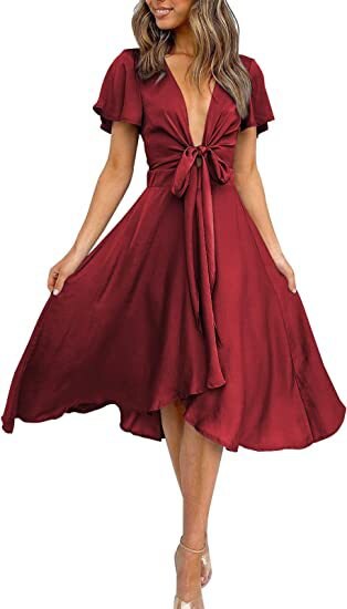 Levoire | Robe de satin de luxe Bordeaux