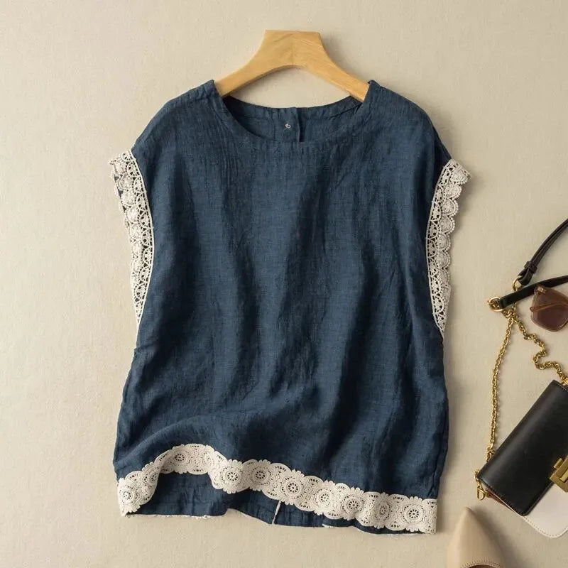 Levoire | Blouse Satinée Féminine Bleu marine