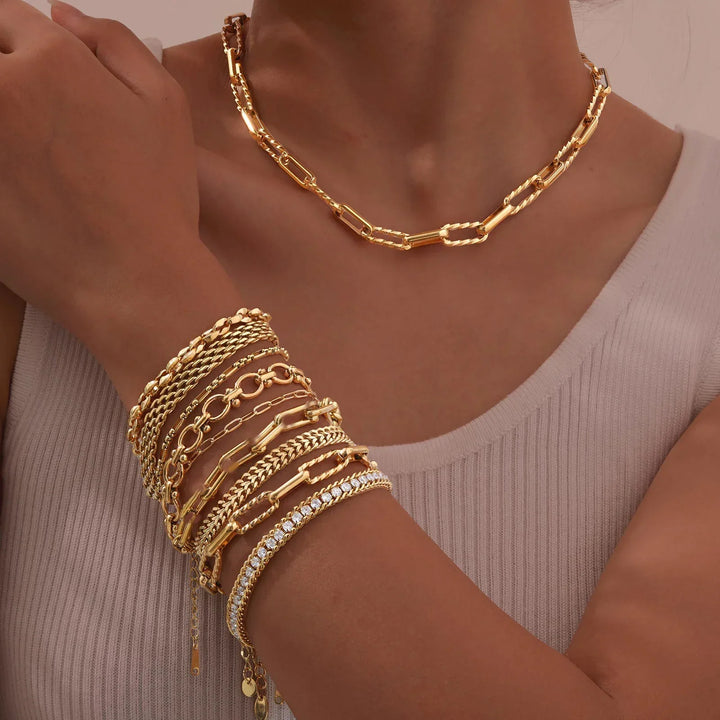 Levoire | Bracelet Maille Trombone Doré
