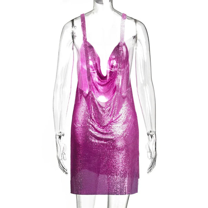 Levoire | Chaîne Métallique Halterneck Mini Robe Sans Métal