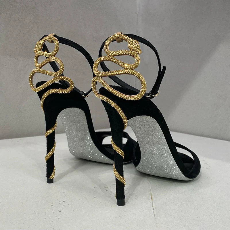 Levoire | Serpentine Talons Stiletto Noirs