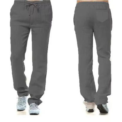 Levoire | Pantalons Streetwear En Lin Pour Hommes Légers, Respirants Et Confortables Gris