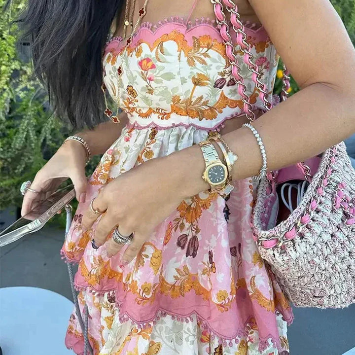 Levoire | Joueuse robe fleurie etagée