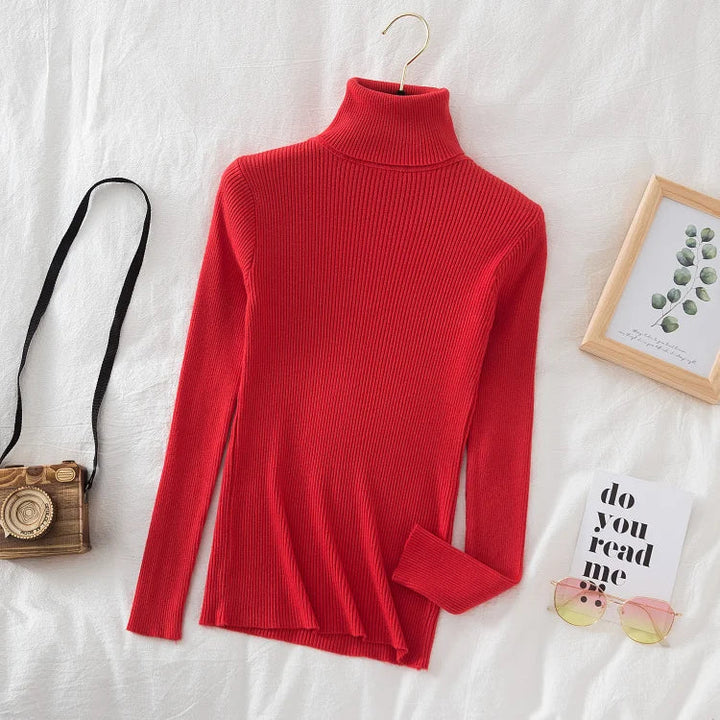 Levoire | Pull Douillet Avec Col Roulé Rot Taille unique