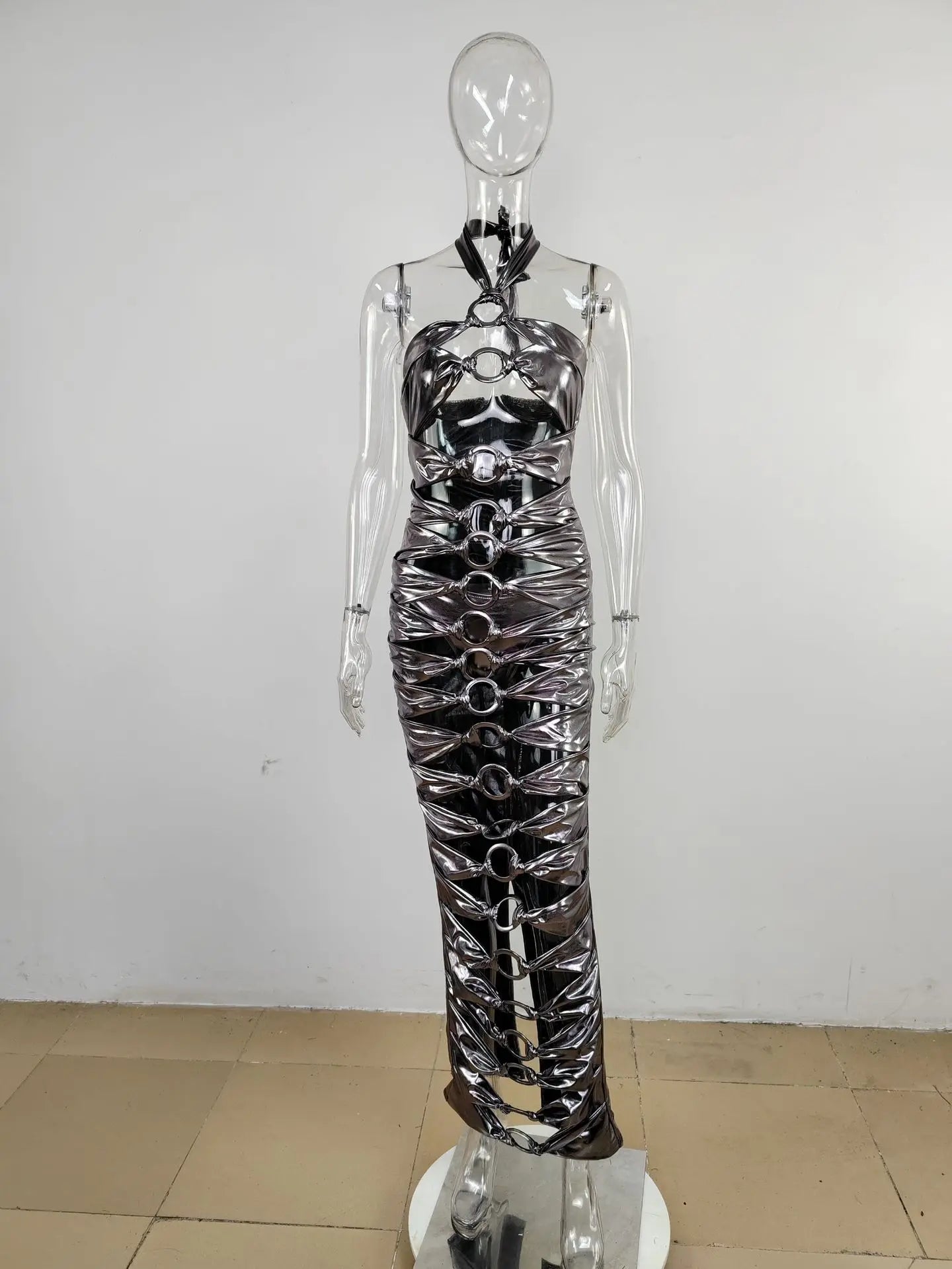 Levoire | Halter Métal Boucle Pouce Dos Longues Robes