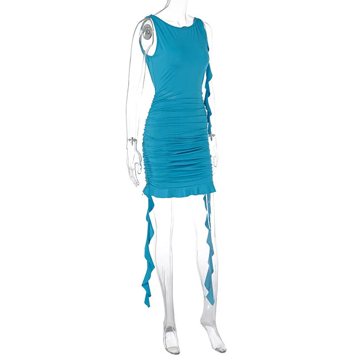 Levoire | Robe Mini À Volants Froncés Sans Dos