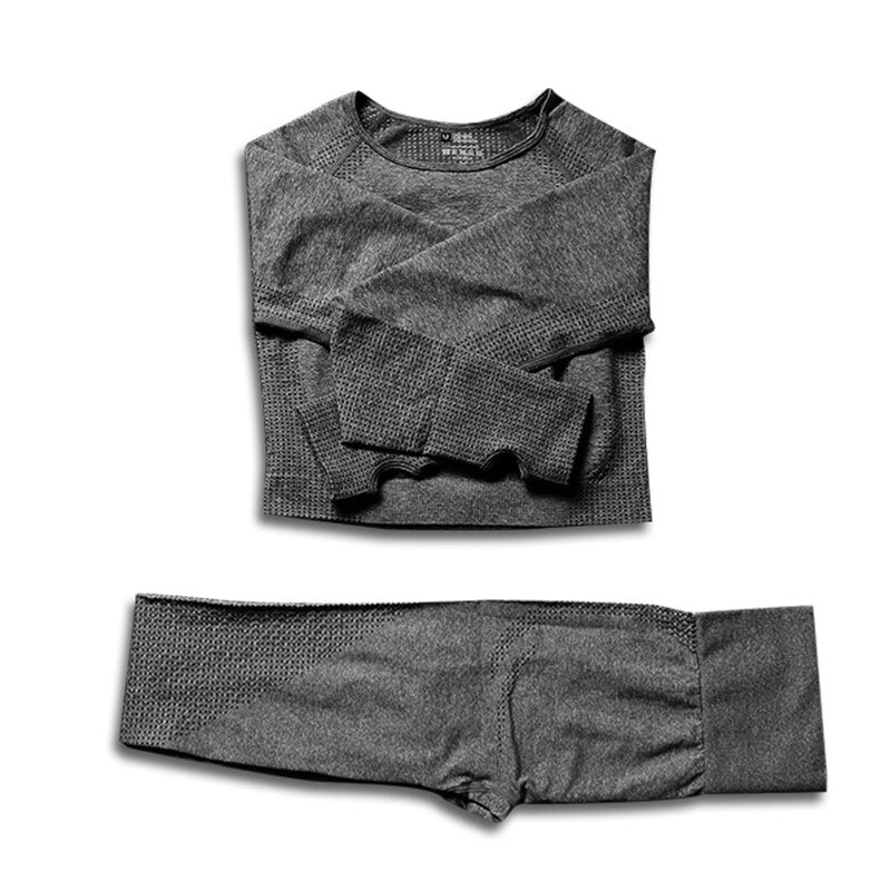 Levoire | Ensemble De Vêtements De Sport À Manches Longues Pour L'Entraînement Gris graphite