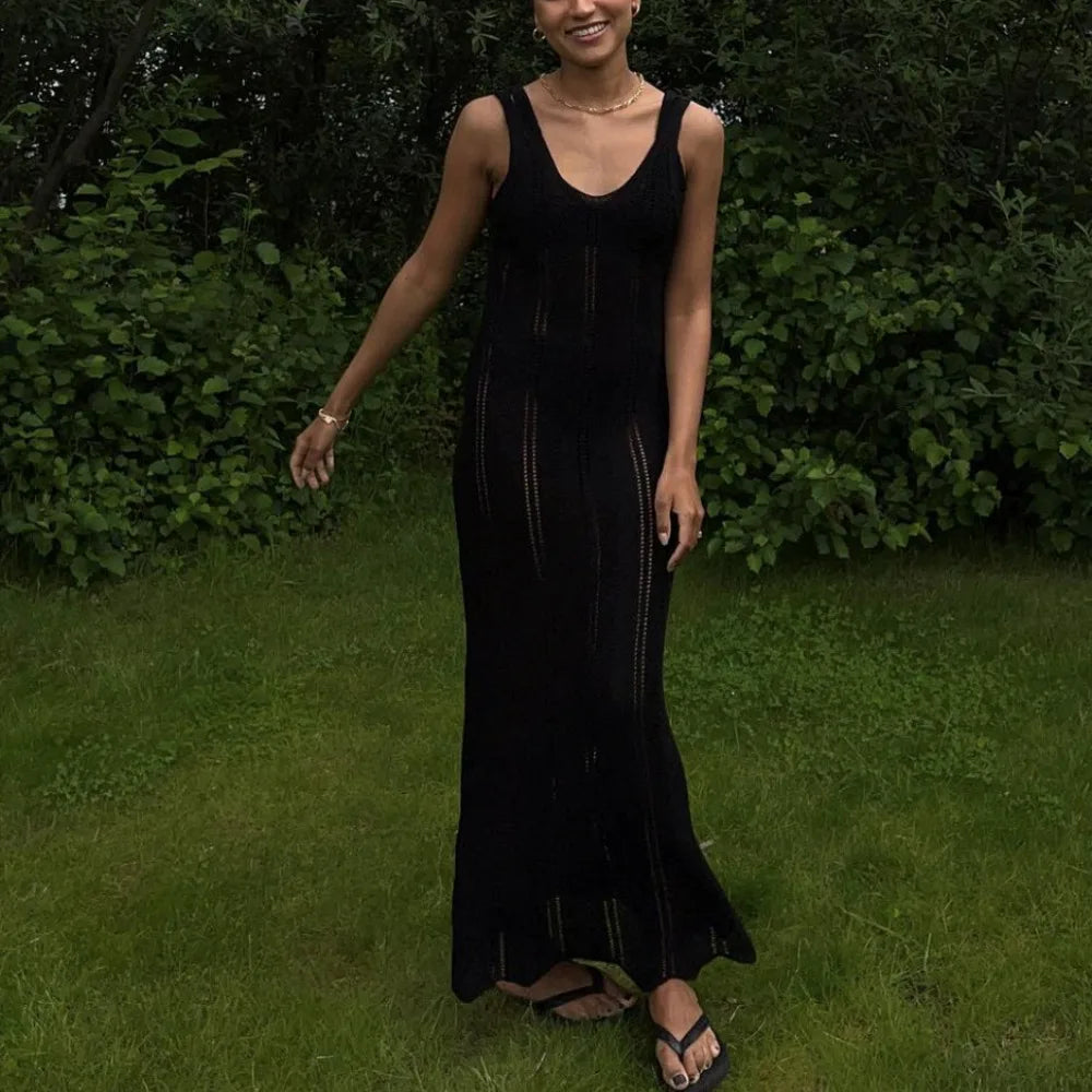 Levoire | Robe Longue À Dos En Tricot Hult