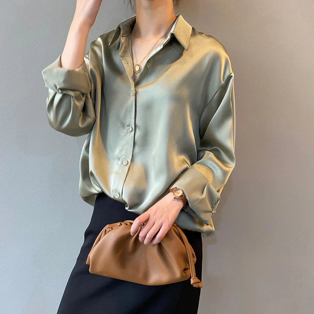 Levoire | Chemise En Soie Moderne Pour Femmes Avec Boutons