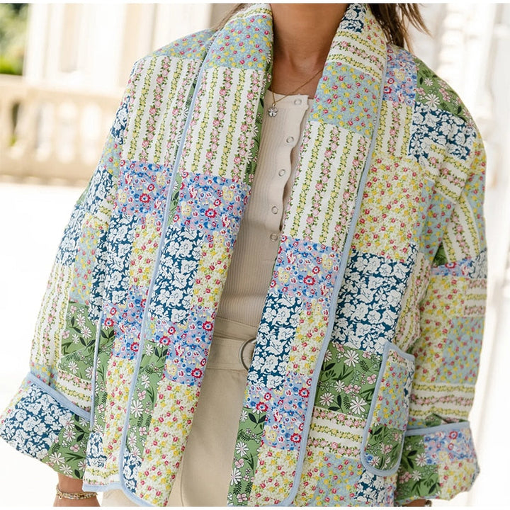 Levoire | Veste Matelassée En Patchwork Décontractée