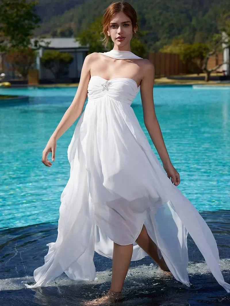 Levoire | Envoûtante robe blanche dos-nu Blanc