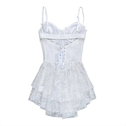 Levoire | Robe Mini Dos Nu En Dentelle Sans Bretelles