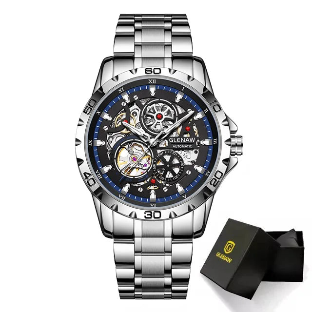 Levoire | Montre Squelettée Automatique Steampunk Blau