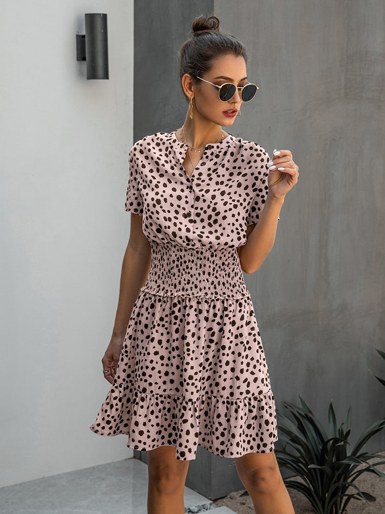Levoire | Robe Léopard Légère Chic Été Lilas