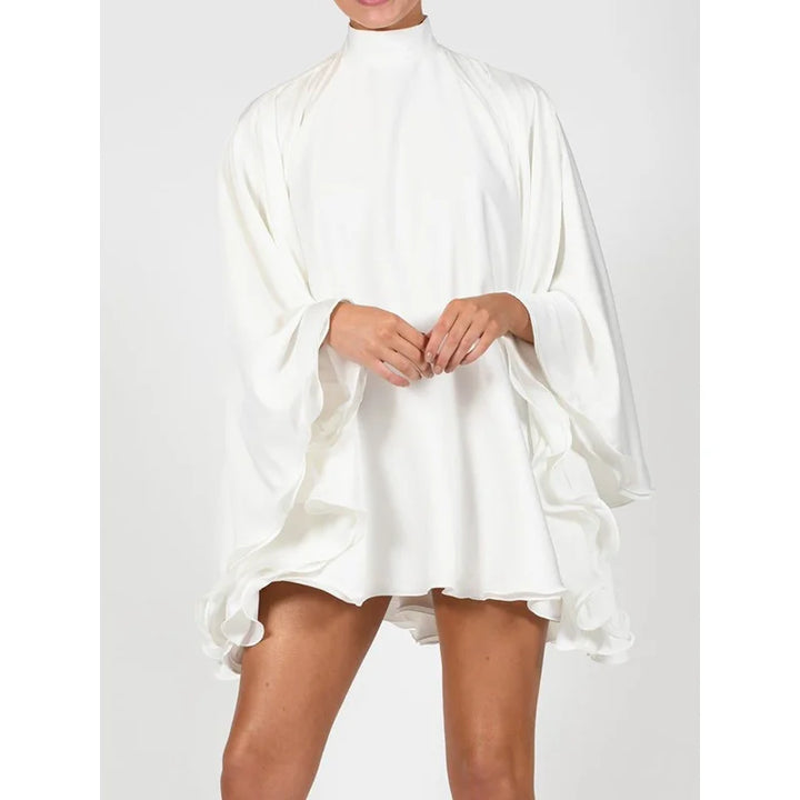 Levoire | Blanc Col Roulé Long Volant WEISS