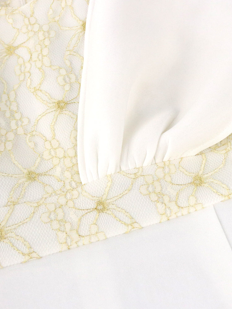 Levoire | Off-Shoulder Épaules-Lace Resirkulert Midi Robes