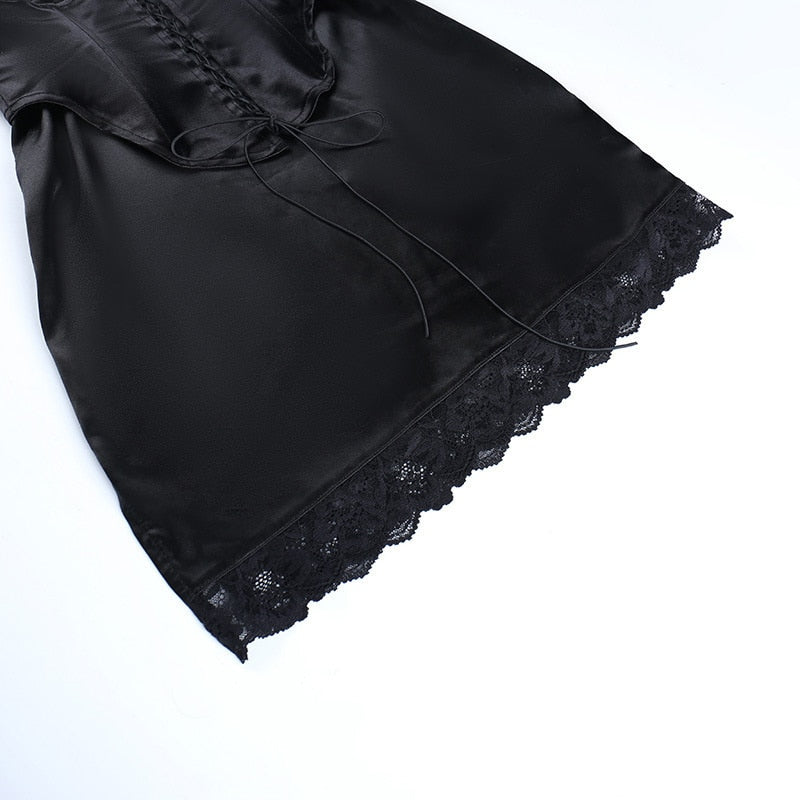Levoire | Corset Avec Manches À Volants Dans Une Robe Mini Sans Bretelles