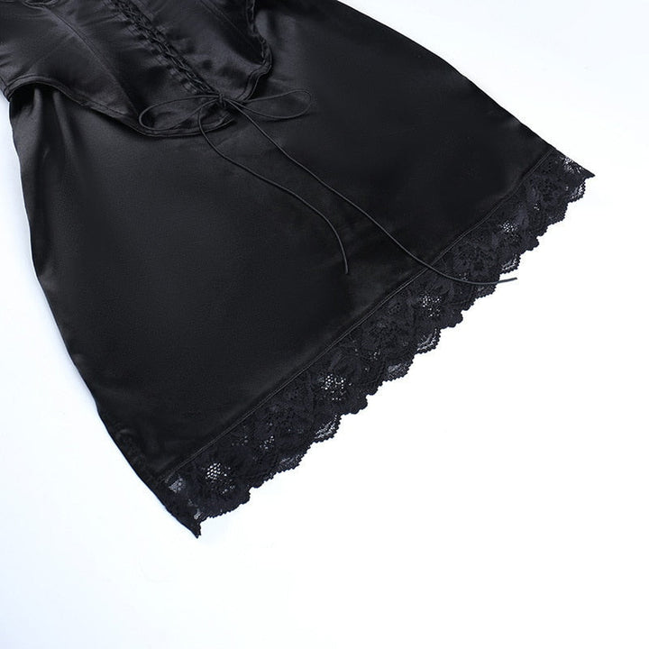 Levoire | Corset Avec Manches À Volants Dans Une Robe Mini Sans Bretelles
