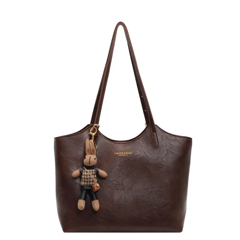 Levoire | Sac À Main En Cuir Avec Tag Amovible Marron foncé